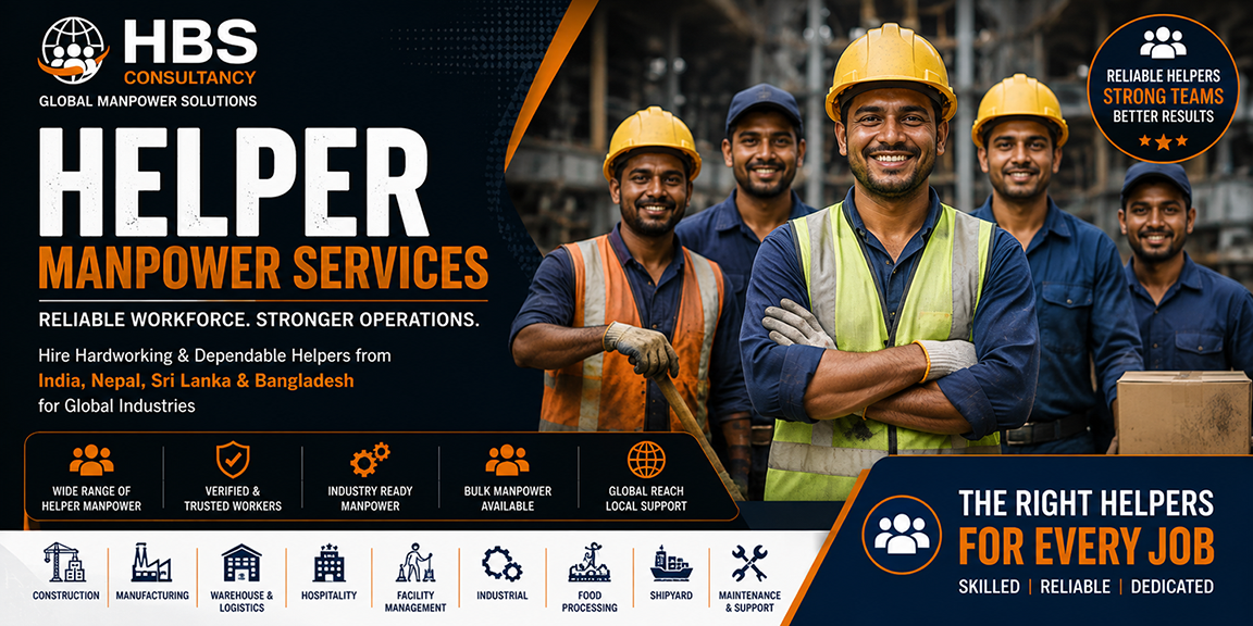 Helper manpower services from India Nepal Sri Lanka and Bangladesh for global employers
